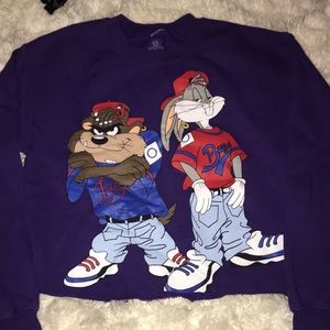 Looney tunes cropped crewneck